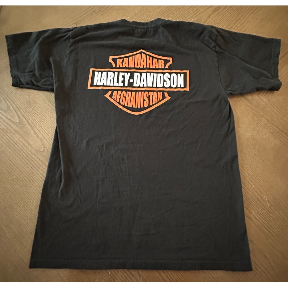 Harley Davidson Kandahar Afghanistan T Shirt Size M Medium KES Tag Military - Picture 3 of 5